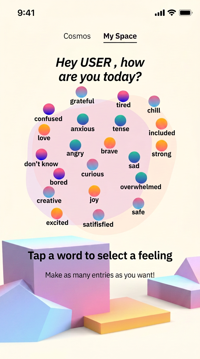Multi-emotion check-in screen